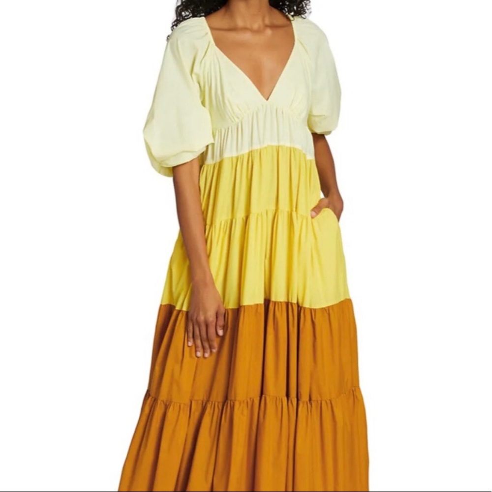 Staud Sun Tiered Dress XS - new condition